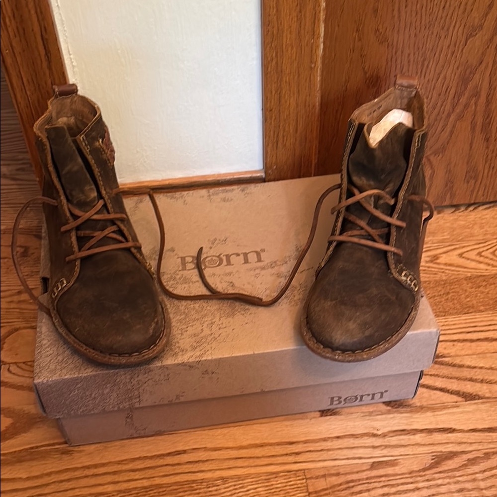Born Rustic Leather Ankle Boots